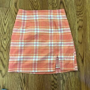 Starburst Plaid Skirt
